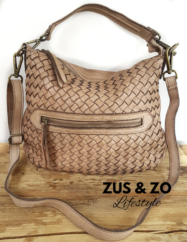 'wafel Portemonnees Tassen En Tas Zipper' TaupeExclusieve Leren Yb6gvIm7yf