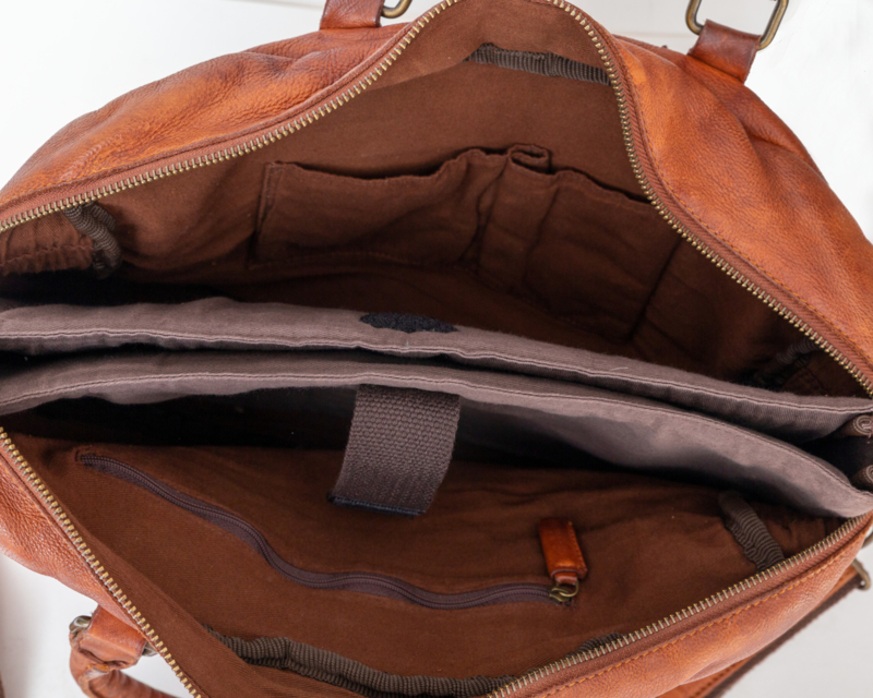 Bag2Bag laptop tas 'Tanana' cognac | Bag2Bag tassen en Portemonnees | & Zo Lifestyle