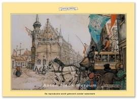 Reproductie: Kampen, Stadhuis (middenformaat), Anton Pieck