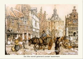 Fotolitho: Enkhuizen (grootformaat), Anton Pieck