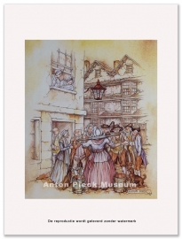 Reproductie: Melkmeisje (middenformaat), Anton Pieck