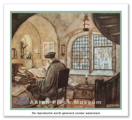 Reproductie: Monnik leest (grootformaat), Anton Pieck