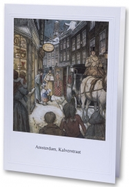 Wenskaart: Amsterdam Kalverstraat, Anton Pieck