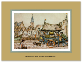 Reproductie: Monnikendam  schareslijper (kleinformaat), Anton Pieck