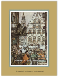 Reproductie: Gouda markt (middenformaat), Anton Pieck