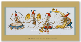 Reproductie: Mieren orkest (kleinformaat), Anton Pieck