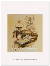 Reproductie: Olielamp (middenformaat), Anton Pieck