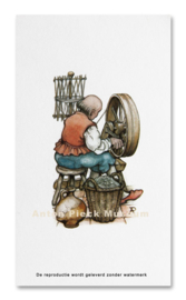 Vignetkaartje: Spinner, Anton Pieck