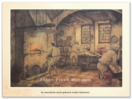 Reproductie: Bakkerij oven (middenformaat), Anton Pieck