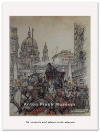 Reproductie: Straat in Engeland (middenformaat), Anton Pieck