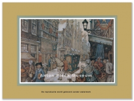 Reproductie: Bakkerij met arrenslee De Star (middenformaat), Anton Pieck