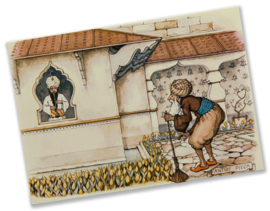 Ansichtkaart: De Tuinman en de Fakir, Efteling,  Anton Pieck