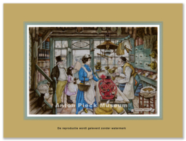 Reproductie: Kruidenier (kleinformaat), Anton Pieck