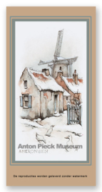 Vignetkaartje: Amerongen, molen Bovenkruier, Anton Pieck