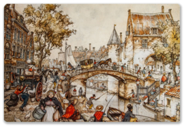 Placemat: Stadsgezicht, Anton Pieck