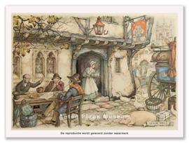 Reproductie: Terras Old Queen's Head (grootformaat), Anton Pieck