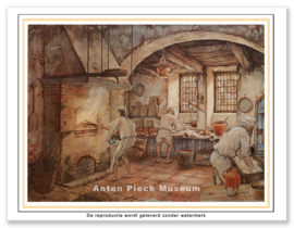 Reproductie: Bakkerij oven (extra grootformaat), Anton Pieck