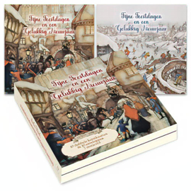 Kerstkaarten: (doosje), Paard en koets - Winter, Anton Pieck