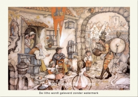 Fotolitho: Koperen Ko (grootformaat), Anton Pieck