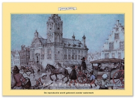 Reproductie: Rotterdam, Stadhuis (middenformaat), Anton Pieck