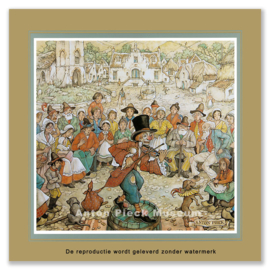 Reproductie: Clown Flappie met viool (middenformaat), Anton Pieck