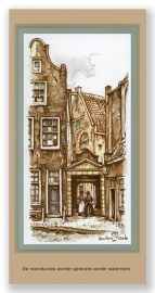 Vignetkaartje: Amsterdam Begijnhof, Anton Pieck