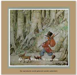 Reproductie: Clown Flappie in het bos (middenformaat), Anton Pieck