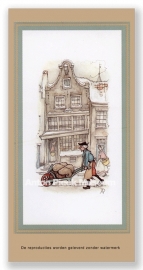 Vignetkaartje: Man met kruiwagen, Anton Pieck