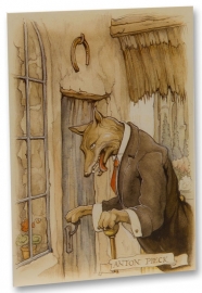 Ansichtkaart: Boze Wolf, Anton Pieck