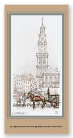 Vignetkaartje: Zutphen, Wijnhuistoren, Anton Pieck