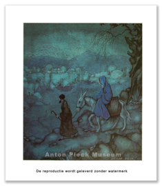 Reproductie: Jozef en Maria naar Bethlehem (grootformaat), Anton Pieck