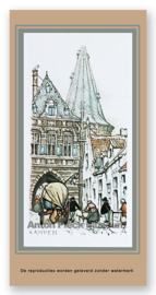 Vignetkaartje: Kampen, Cellebroederspoort, Anton Pieck