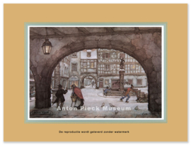 Reproductie: Colmar met mensen (Frankrijk) (middenformaat), Anton pieck