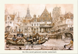 Fotolitho: Boter en Kaas (grootformaat), Anton Pieck