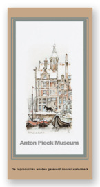 Vignetkaartje: Amsterdam, huis met torentje, Anton Pieck