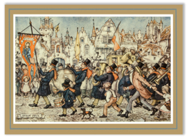 Kaart: Fanfare, Anton Pieck