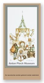 Vignetkaartje: Elburg, De Vischpoort, Anton Pieck