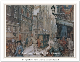 Reproductie: Bakkerij met arrenslee De Star (extra grootformaat), Anton Pieck