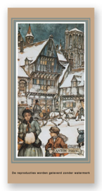Vignetkaartje: Winter in de stad, Anton Pieck