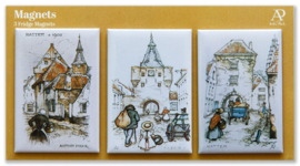 Koelkastmagneten: Set van 3 stuks, Anton Pieck