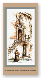 Vignetkaartje: Hindeloopen, Stadhuis, Anton Pieck