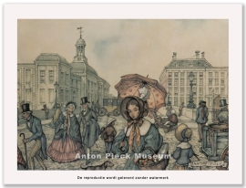 Reproductie: Jonge dame met parasol (middenformaat), Anton Pieck