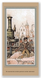 Vignetkaartje: Locomotief, Anton Pieck