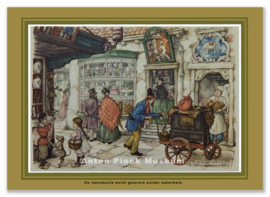 Reproductie: Bakkerswinkel met orgel (grootformaat), Anton Pieck