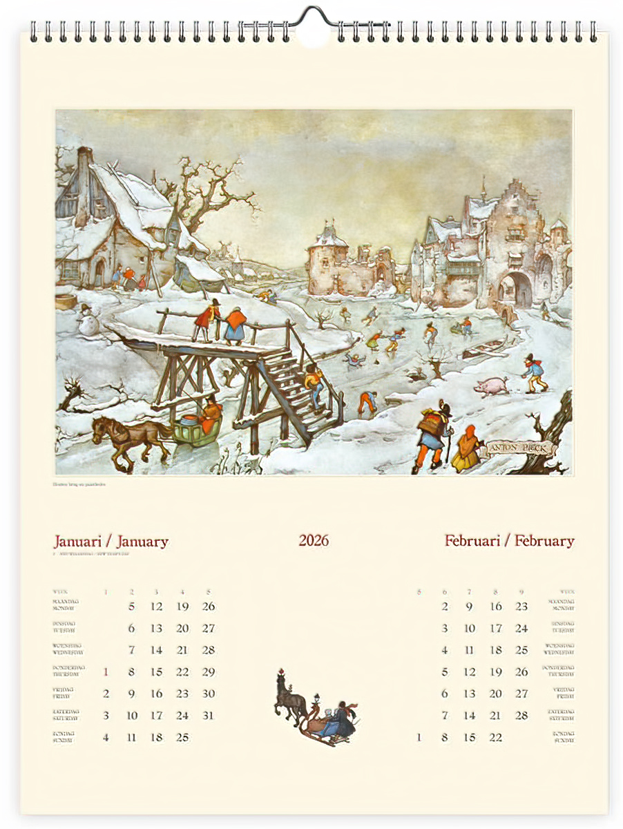 Jaarkalender groot: Museum, 2026, Anton Pieck