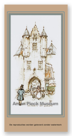 Vignetkaartje: Bergen op Zoom, Gevangenpoort, Anton Pieck