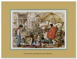 Reproductie: Rommelmarkt (middenformaat), Anton Pieck