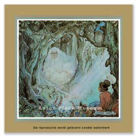 Reproductie: Clown Flappie met geest (middenformaat), Anton Pieck