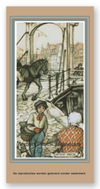 Vignetkaartje: Hoorn, Veermanskade, Anton Pieck