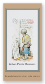 Vignetkaartje: Jongentje in de hoek, Anton Pieck